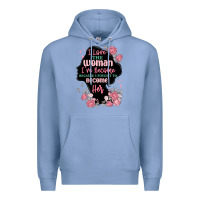 Colony Blue i love the woman ive become Premium Hoodie - MaliasSmallBusiness