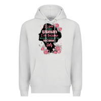 Dove Grey i love the woman ive become Premium Hoodie - MaliasSmallBusiness