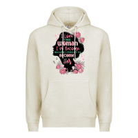 Oatmeal Heather i love the woman ive become Premium Hoodie - MaliasSmallBusiness