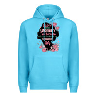 Ocean Blue i love the woman ive become Premium Hoodie - MaliasSmallBusiness
