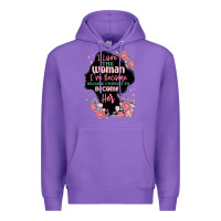Purple i love the woman ive become Premium Hoodie - MaliasSmallBusiness