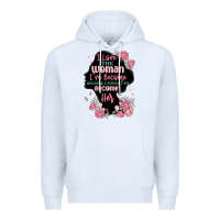 White i love the woman ive become Premium Hoodie - MaliasSmallBusiness