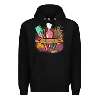 Black customized kitchen elements Premium Hoodie - MaliasSmallBusiness