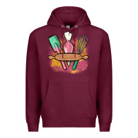 Burgundy customized kitchen elements Premium Hoodie - MaliasSmallBusiness
