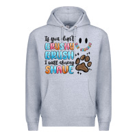 Heather Grey if you dont brushy brush i will shavey shave Premium Hoodie - MaliasSmallBusiness