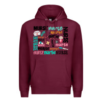Burgundy nurse Premium Hoodie - MaliasSmallBusiness