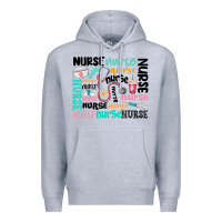 Heather Grey nurse Premium Hoodie - MaliasSmallBusiness