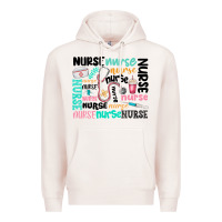 Pale Pink nurse Premium Hoodie - MaliasSmallBusiness
