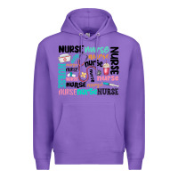Purple nurse Premium Hoodie - MaliasSmallBusiness