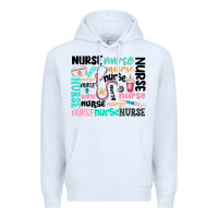White nurse Premium Hoodie - MaliasSmallBusiness