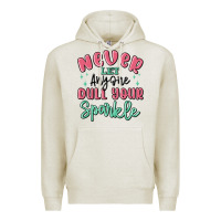 Oatmeal Heather never let anyone dull your sparkle Premium Hoodie - MaliasSmallBusiness