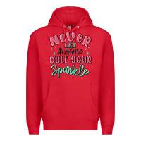 Red never let anyone dull your sparkle Premium Hoodie - MaliasSmallBusiness