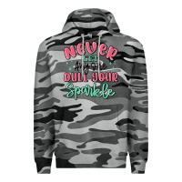 Slate Camo never let anyone dull your sparkle Premium Hoodie - MaliasSmallBusiness