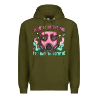 Army Green love is in the air Premium Hoodie - MaliasSmallBusiness