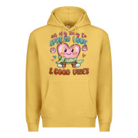 Antique Gold on my way to spread love Premium Hoodie - MaliasSmallBusiness