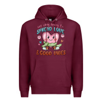 Burgundy on my way to spread love Premium Hoodie - MaliasSmallBusiness