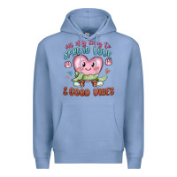 Colony Blue on my way to spread love Premium Hoodie - MaliasSmallBusiness
