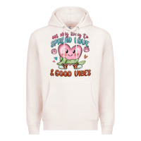 Pale Pink on my way to spread love Premium Hoodie - MaliasSmallBusiness