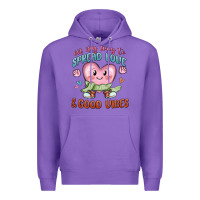Purple on my way to spread love Premium Hoodie - MaliasSmallBusiness