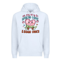 White on my way to spread love Premium Hoodie - MaliasSmallBusiness