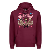 Burgundy anti valentine club Premium Hoodie - MaliasSmallBusiness