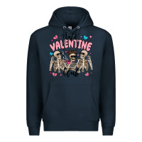 Navy anti valentine club Premium Hoodie - MaliasSmallBusiness