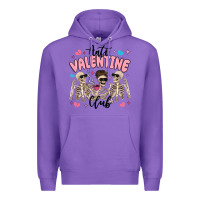 Purple anti valentine club Premium Hoodie - MaliasSmallBusiness
