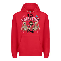 Red anti valentine club Premium Hoodie - MaliasSmallBusiness