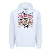 White anti valentine club Premium Hoodie - MaliasSmallBusiness