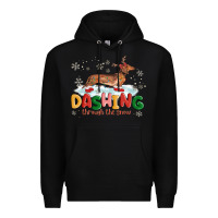 Black dachshund through the snow Premium Hoodie - MaliasSmallBusiness
