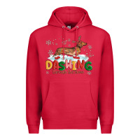 Cardinal dachshund through the snow Premium Hoodie - MaliasSmallBusiness