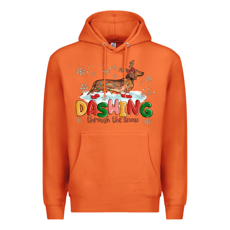 Dachshund Through The Snow Premium Hoodie by MaliasSmallBusiness | Teevron