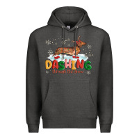 Charcoal Heather dachshund through the snow Premium Hoodie - MaliasSmallBusiness