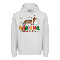 Dove Grey dachshund through the snow Premium Hoodie - MaliasSmallBusiness
