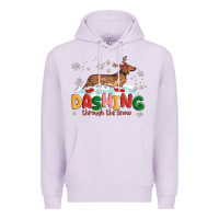 Lilac dachshund through the snow Premium Hoodie - MaliasSmallBusiness