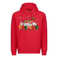 Red dachshund through the snow Premium Hoodie - MaliasSmallBusiness