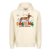 Sandshell dachshund through the snow Premium Hoodie - MaliasSmallBusiness