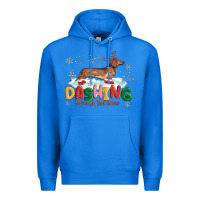 True Royal dachshund through the snow Premium Hoodie - MaliasSmallBusiness