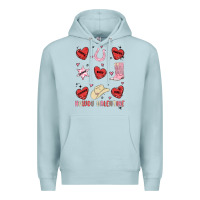 Blue Mist howdy valentine copy Premium Hoodie - MaliasSmallBusiness