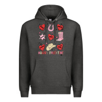 Charcoal Heather howdy valentine copy Premium Hoodie - MaliasSmallBusiness
