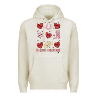 Oatmeal Heather howdy valentine copy Premium Hoodie - MaliasSmallBusiness