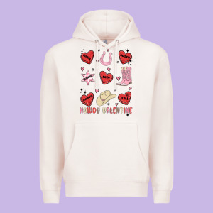 Howdy Valentine Copy Premium Hoodie Designed By Maliassmallbusiness