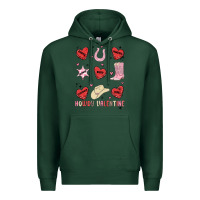 Sports Green howdy valentine copy Premium Hoodie - MaliasSmallBusiness