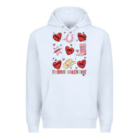 White howdy valentine copy Premium Hoodie - MaliasSmallBusiness