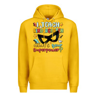 Lemon i teach kindergarten whats your superpower Premium Hoodie - MaliasSmallBusiness
