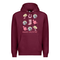 Burgundy howdy valentine Premium Hoodie - MaliasSmallBusiness
