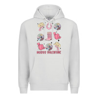 Dove Grey howdy valentine Premium Hoodie - MaliasSmallBusiness