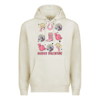 Oatmeal Heather howdy valentine Premium Hoodie - MaliasSmallBusiness