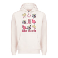 Pale Pink howdy valentine Premium Hoodie - MaliasSmallBusiness