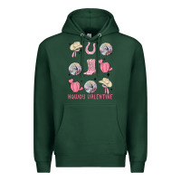 Sports Green howdy valentine Premium Hoodie - MaliasSmallBusiness